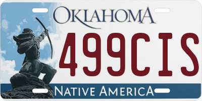 OK license plate 499CIS