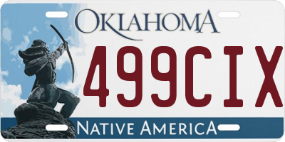 OK license plate 499CIX