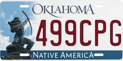 OK license plate 499CPG