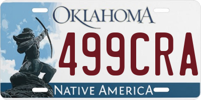OK license plate 499CRA