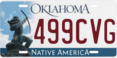 OK license plate 499CVG