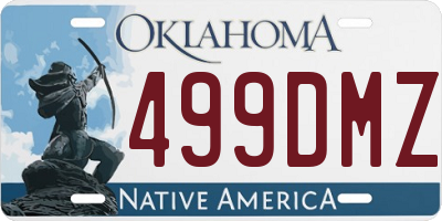 OK license plate 499DMZ