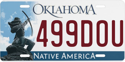 OK license plate 499DOU