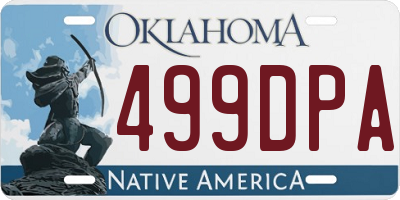 OK license plate 499DPA