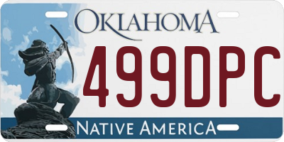 OK license plate 499DPC