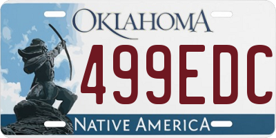 OK license plate 499EDC