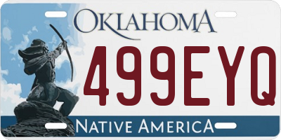 OK license plate 499EYQ
