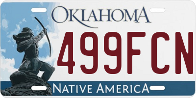 OK license plate 499FCN