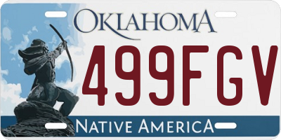OK license plate 499FGV