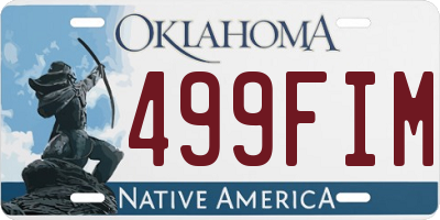 OK license plate 499FIM