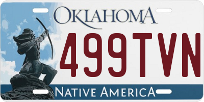 OK license plate 499TVN