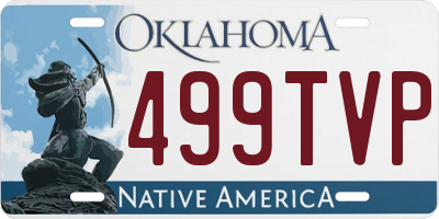 OK license plate 499TVP
