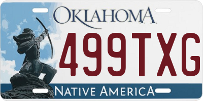 OK license plate 499TXG