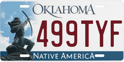 OK license plate 499TYF