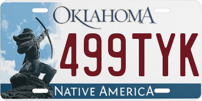 OK license plate 499TYK