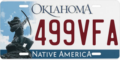 OK license plate 499VFA
