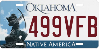 OK license plate 499VFB