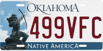 OK license plate 499VFC