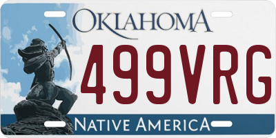OK license plate 499VRG