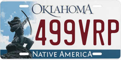 OK license plate 499VRP
