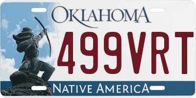 OK license plate 499VRT