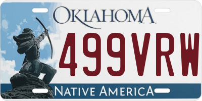 OK license plate 499VRW