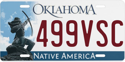 OK license plate 499VSC