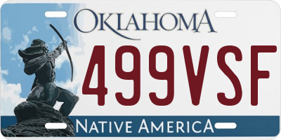 OK license plate 499VSF