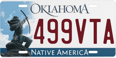 OK license plate 499VTA
