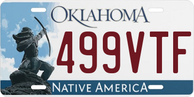 OK license plate 499VTF