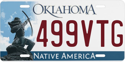 OK license plate 499VTG