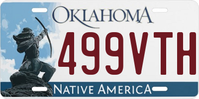 OK license plate 499VTH