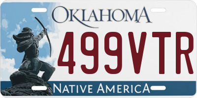 OK license plate 499VTR