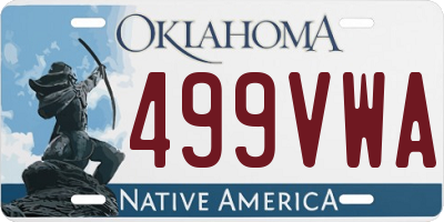OK license plate 499VWA