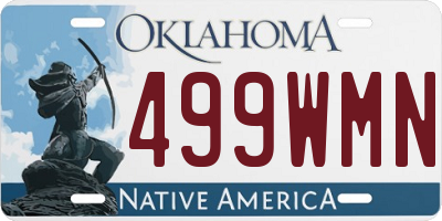 OK license plate 499WMN