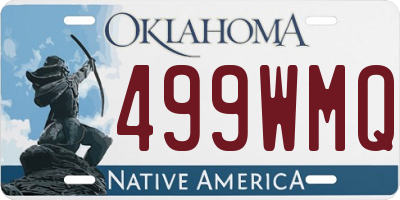 OK license plate 499WMQ