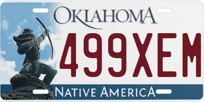 OK license plate 499XEM