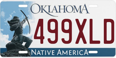 OK license plate 499XLD