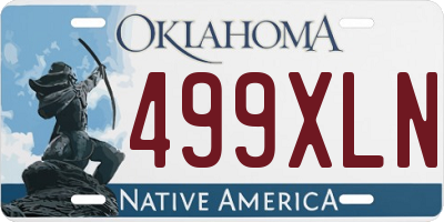 OK license plate 499XLN