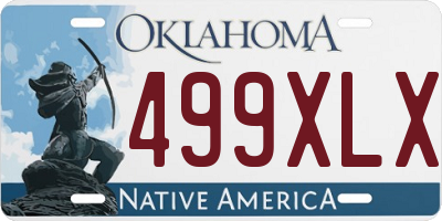 OK license plate 499XLX