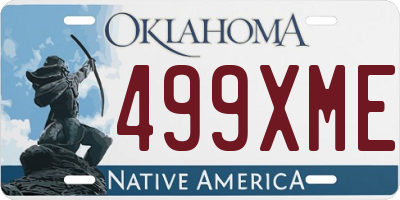 OK license plate 499XME