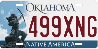 OK license plate 499XNG