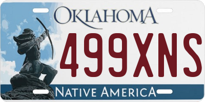 OK license plate 499XNS