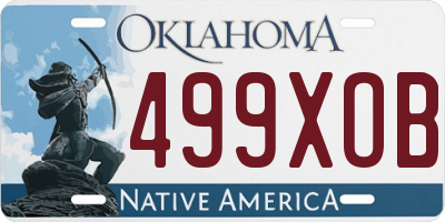 OK license plate 499XOB