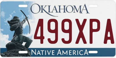 OK license plate 499XPA