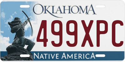 OK license plate 499XPC