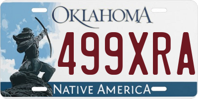 OK license plate 499XRA