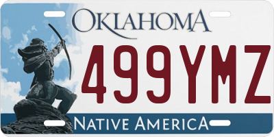OK license plate 499YMZ