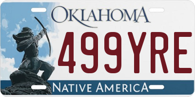 OK license plate 499YRE