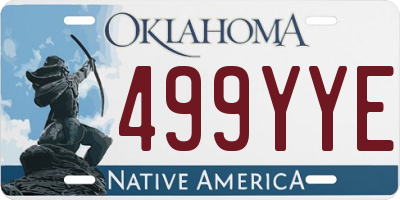 OK license plate 499YYE